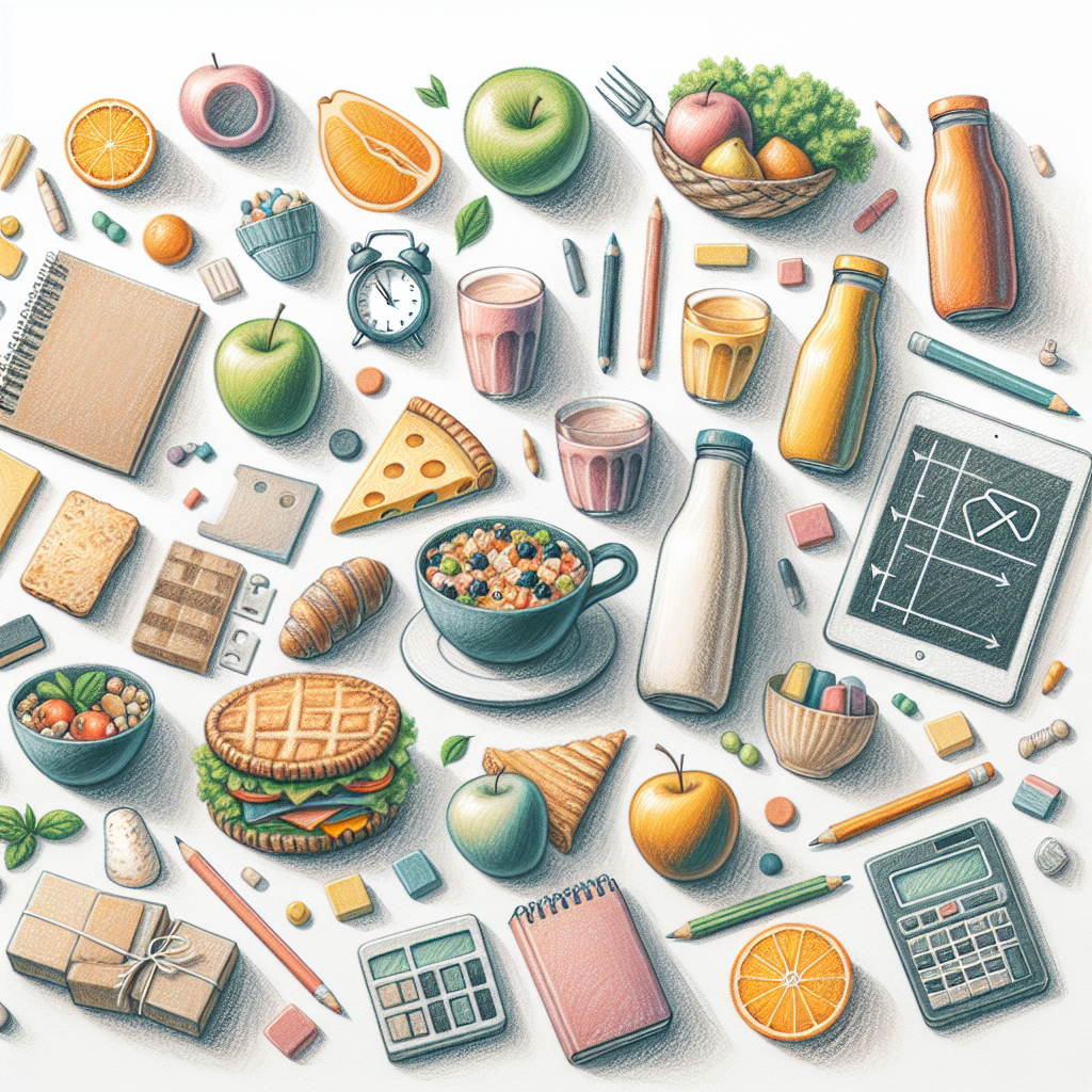 Pastelková ilustrace znázorňující téma: Zdraví a výživa