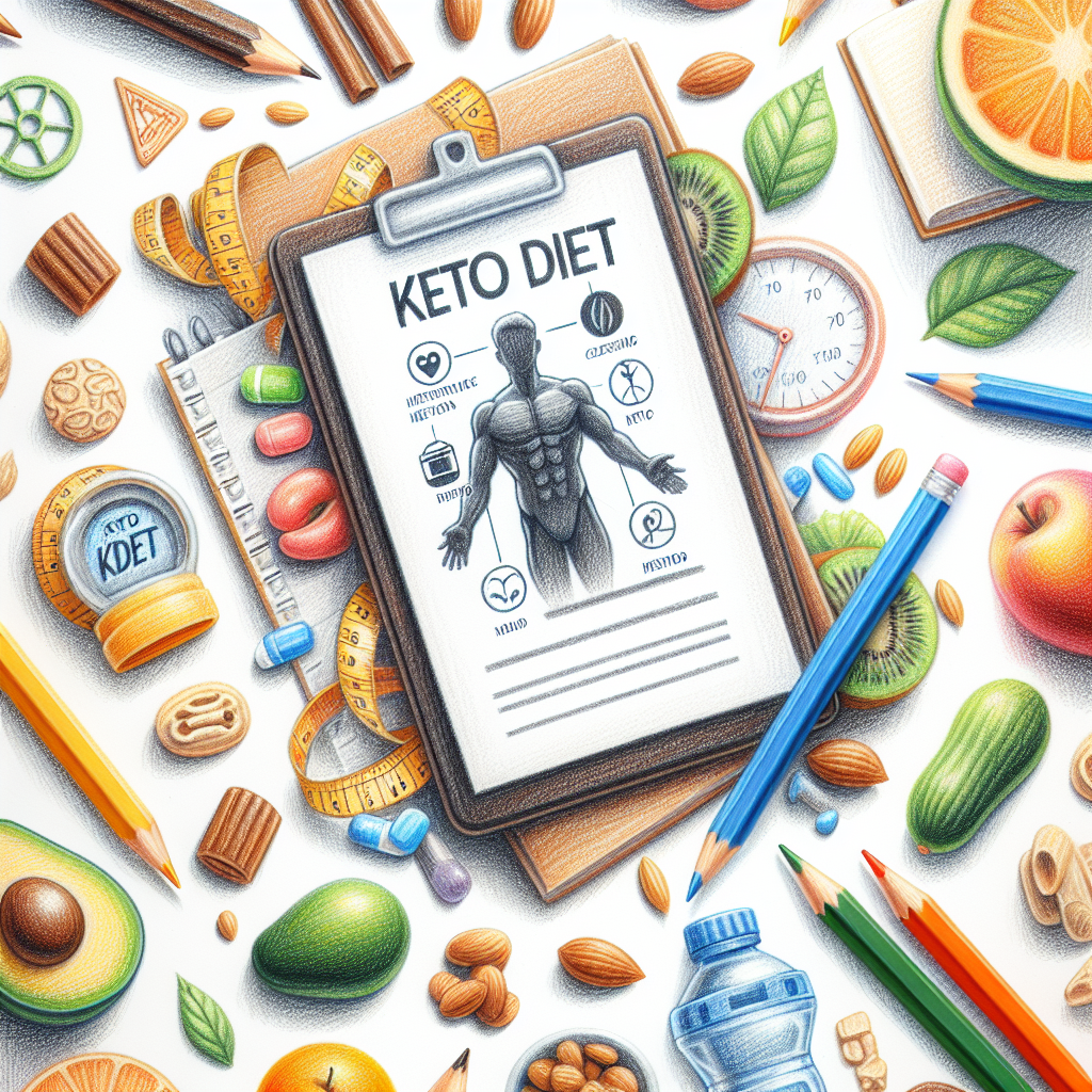 Pastelková ilustrace znázorňující téma: Keto dieta