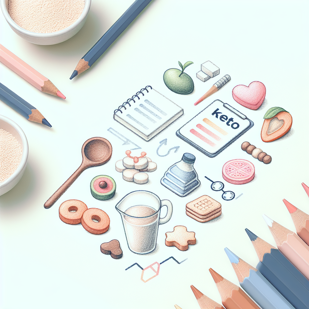 Pastelková ilustrace znázorňující téma: Keto dieta