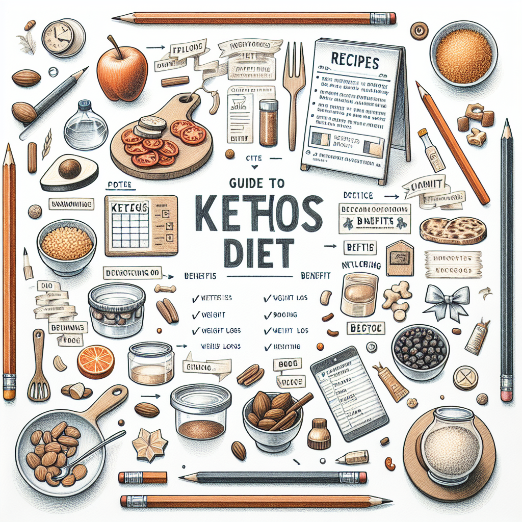 Pastelková ilustrace znázorňující téma: Keto dieta