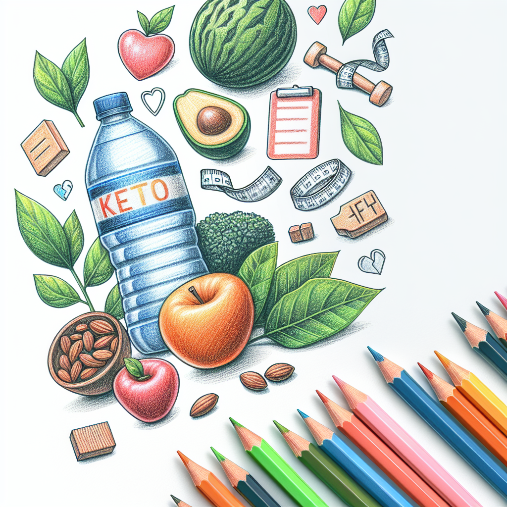 Pastelková ilustrace znázorňující téma: Keto dieta