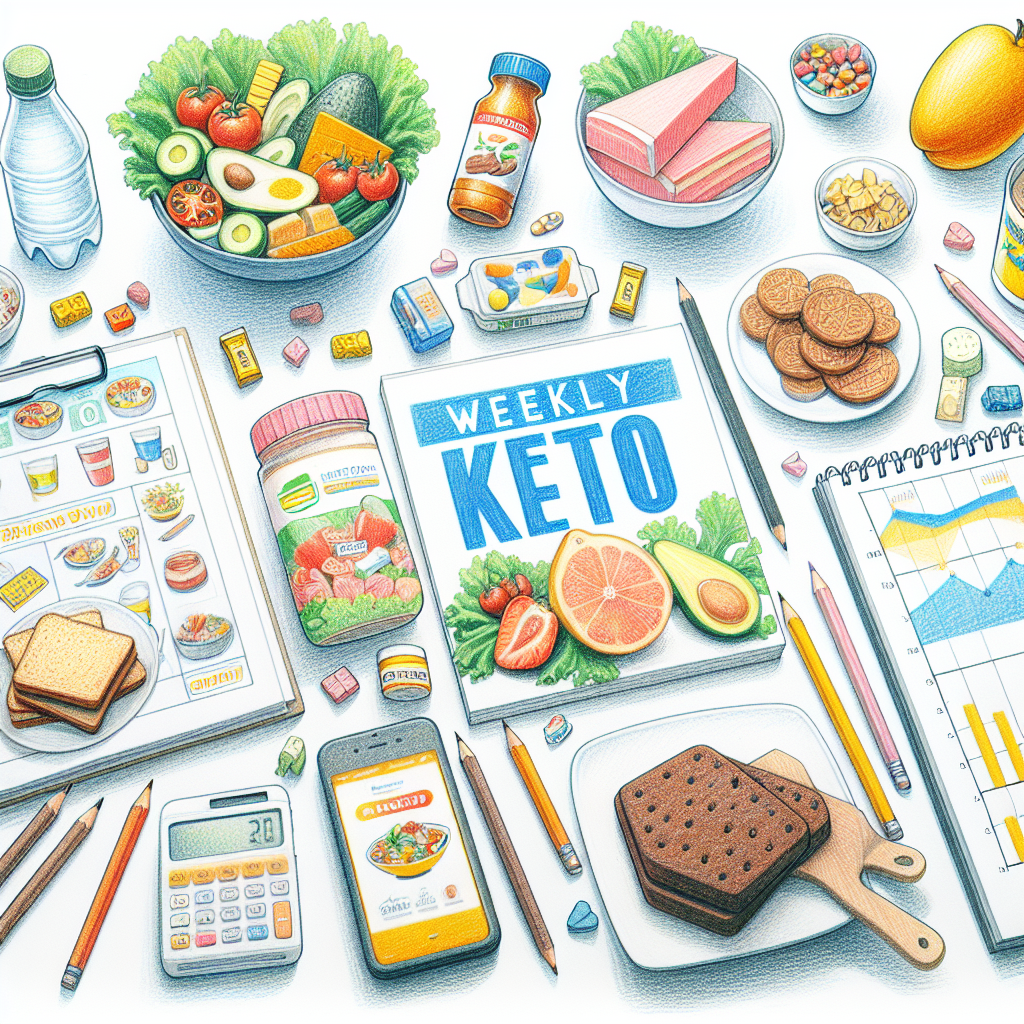 Pastelková ilustrace znázorňující téma: Keto dieta