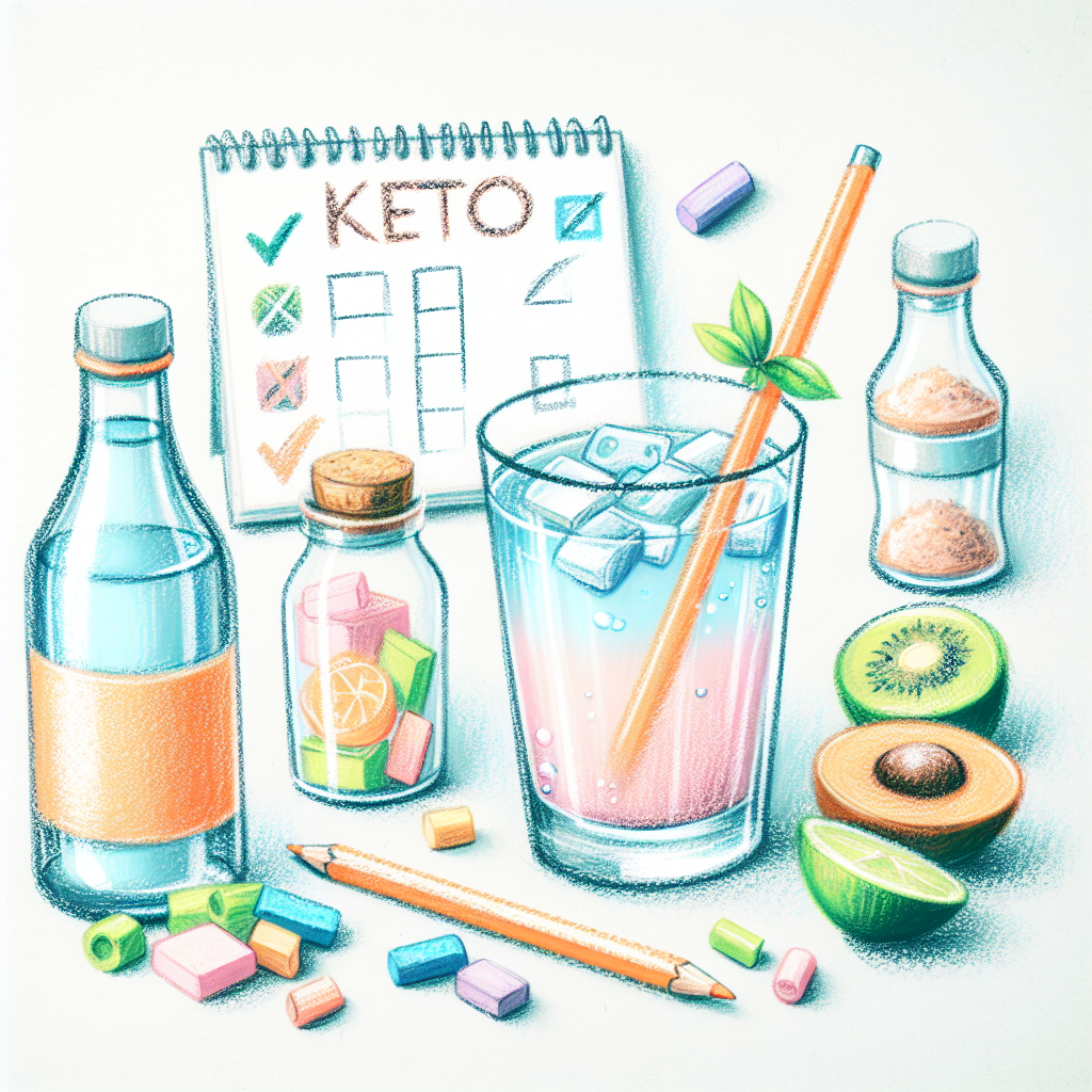 Pastelková ilustrace znázorňující téma: Keto dieta