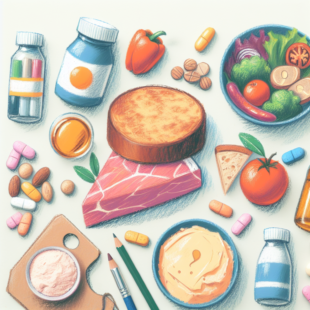 Pastelková ilustrace znázorňující téma: Ketodieta