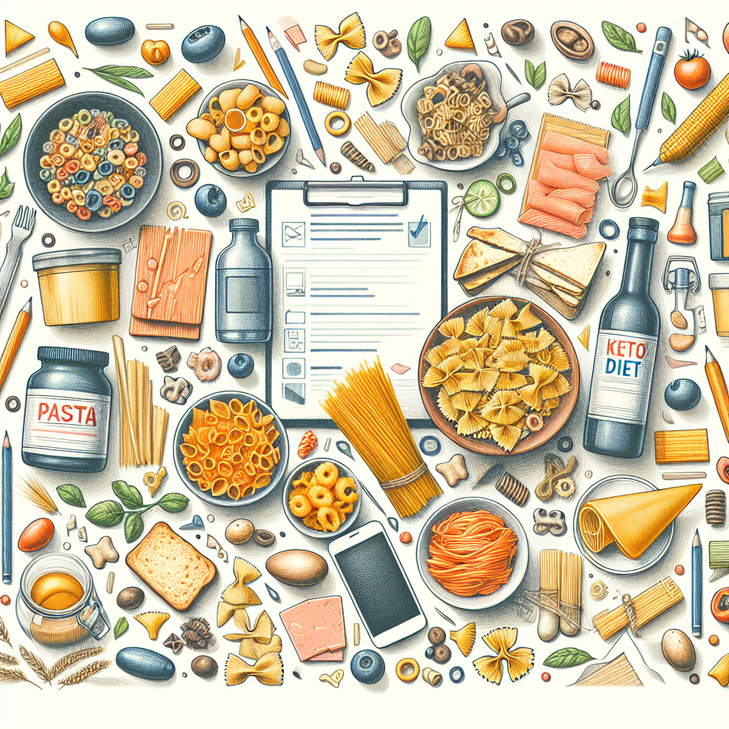 Pastelková ilustrace znázorňující téma: Ketodieta