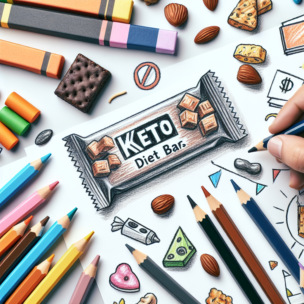 Pastelková ilustrace znázorňující téma: Keto dieta