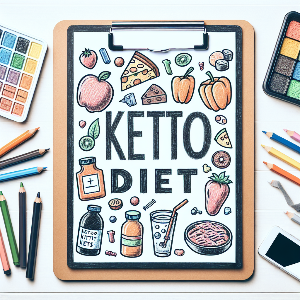 Pastelková ilustrace znázorňující téma: Diety