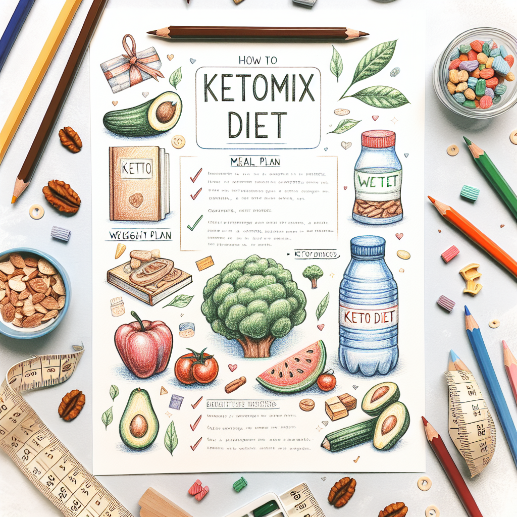 Pastelková ilustrace znázorňující téma: Keto dieta