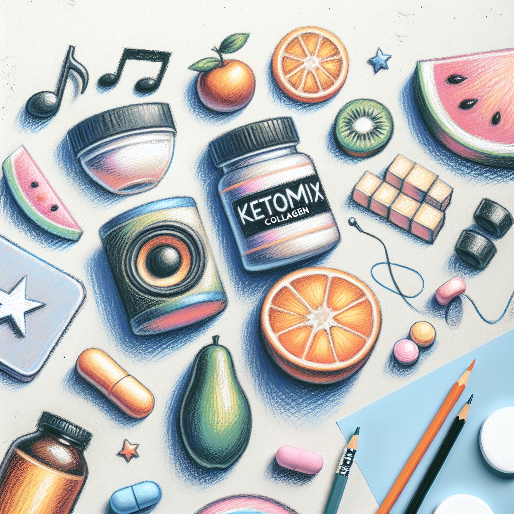 Pastelková ilustrace znázorňující téma: Doplňky stravy