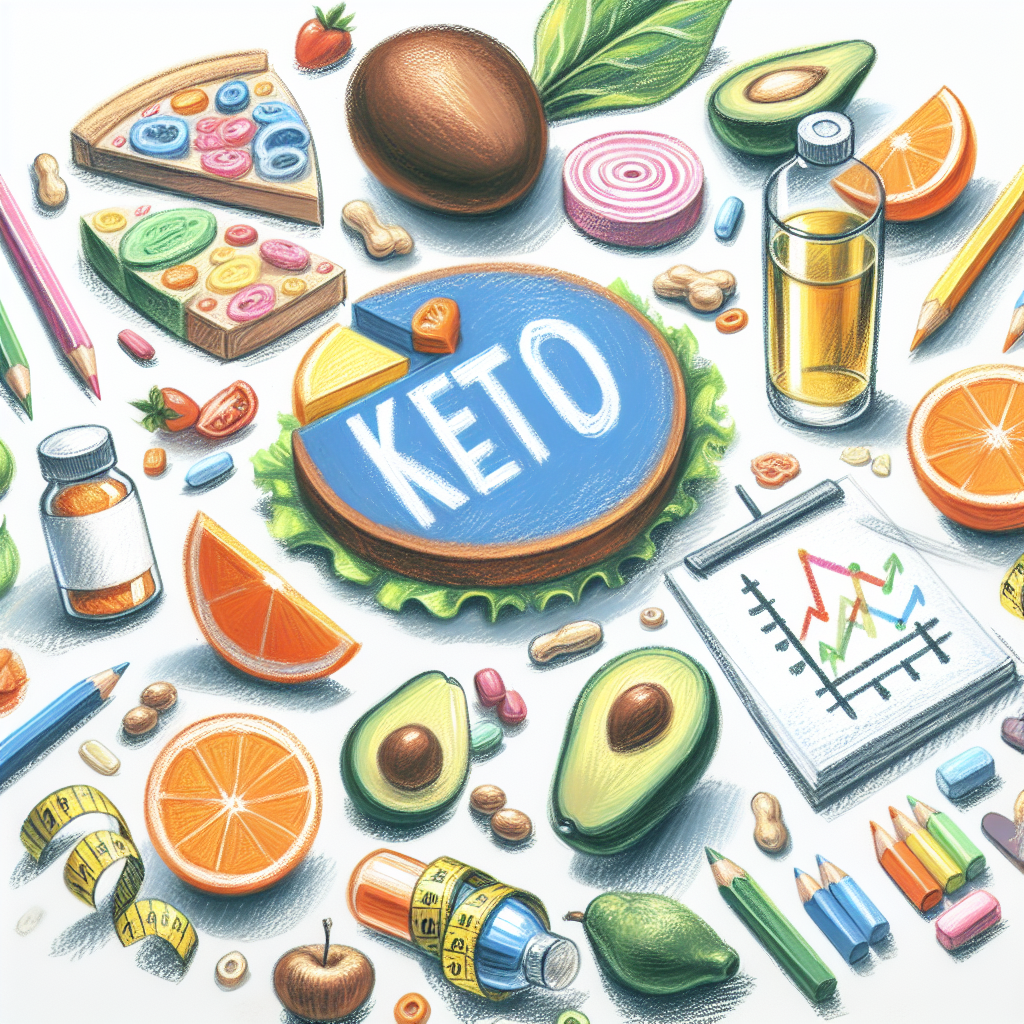 Pastelková ilustrace znázorňující téma: Diety a výživa
