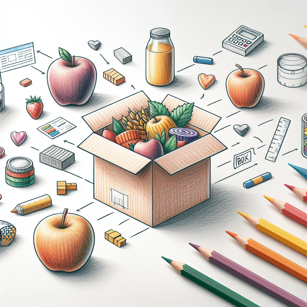 Pastelková ilustrace znázorňující téma: Diety a zdravé stravování