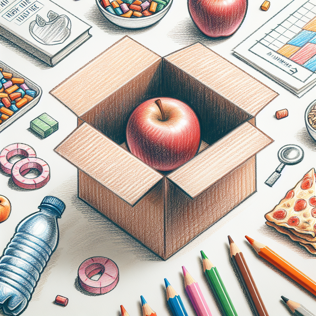 Pastelková ilustrace znázorňující téma: Výživa