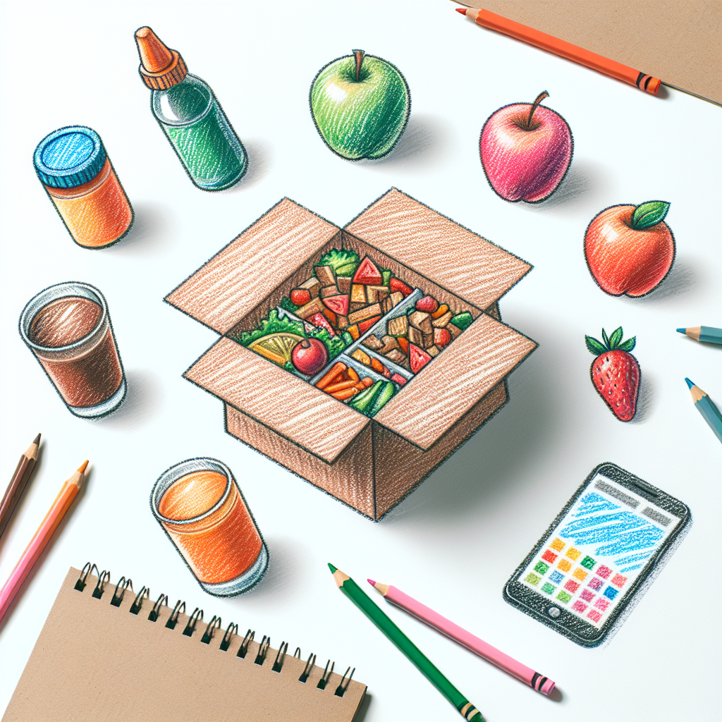 Pastelková ilustrace znázorňující téma: Zdravé stravování