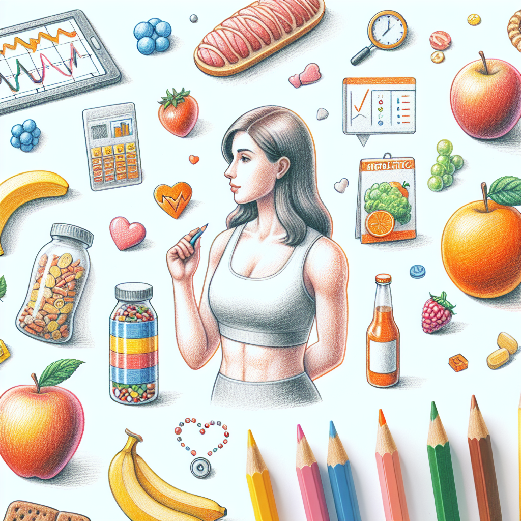 Pastelková ilustrace znázorňující téma: Diety