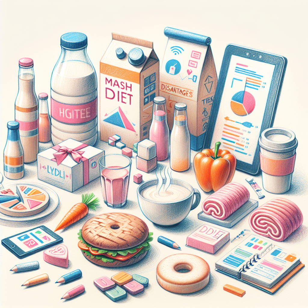 Pastelková ilustrace znázorňující téma: Výživa a diety