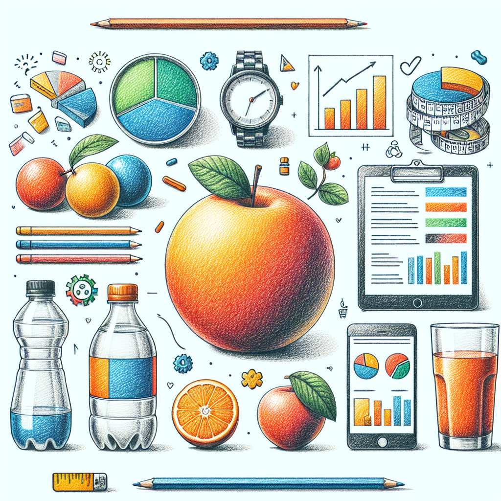 Pastelková ilustrace znázorňující téma: Diety a hubnutí