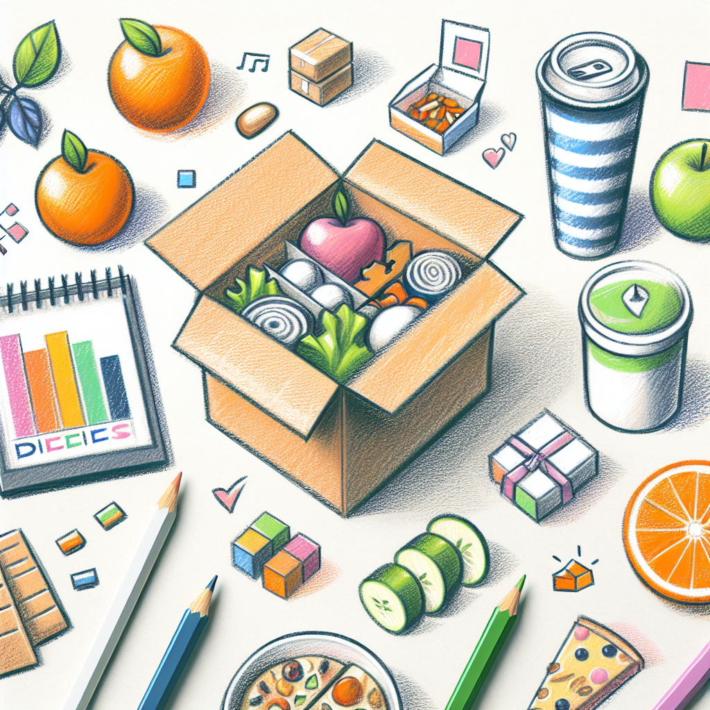 Pastelková ilustrace znázorňující téma: Stravovací plány