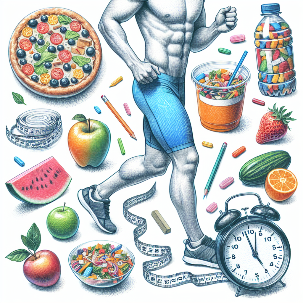 Pastelková ilustrace znázorňující téma: Diety a výživa