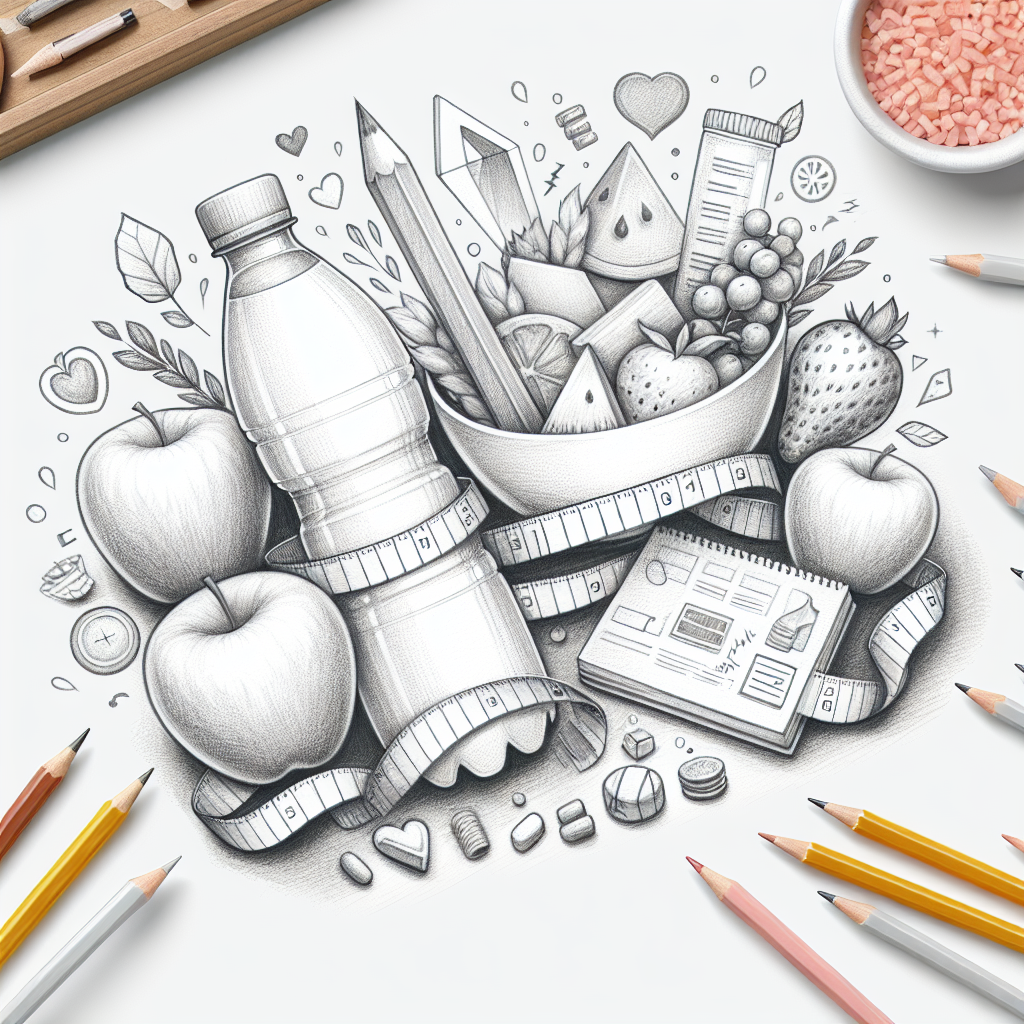 Pastelková ilustrace znázorňující téma: Zdravá výživa