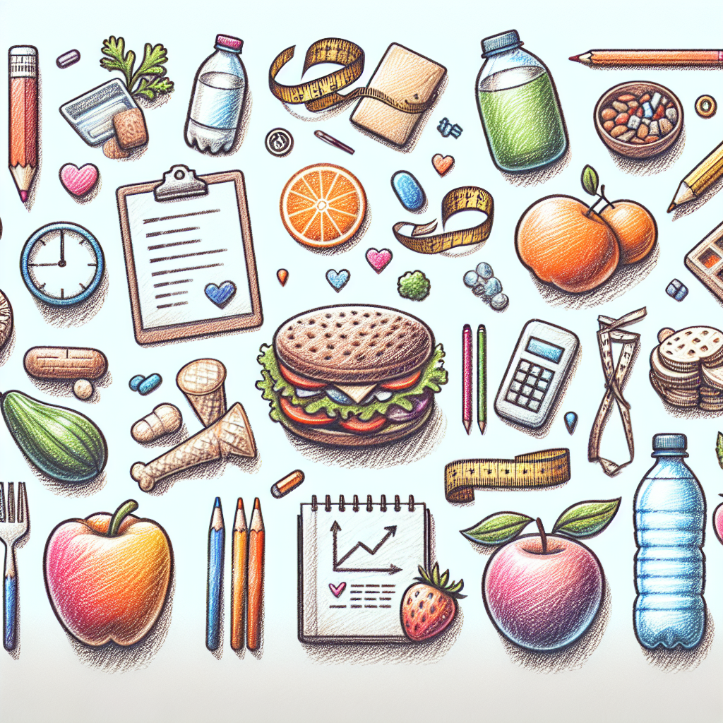 Pastelková ilustrace znázorňující téma: Diety