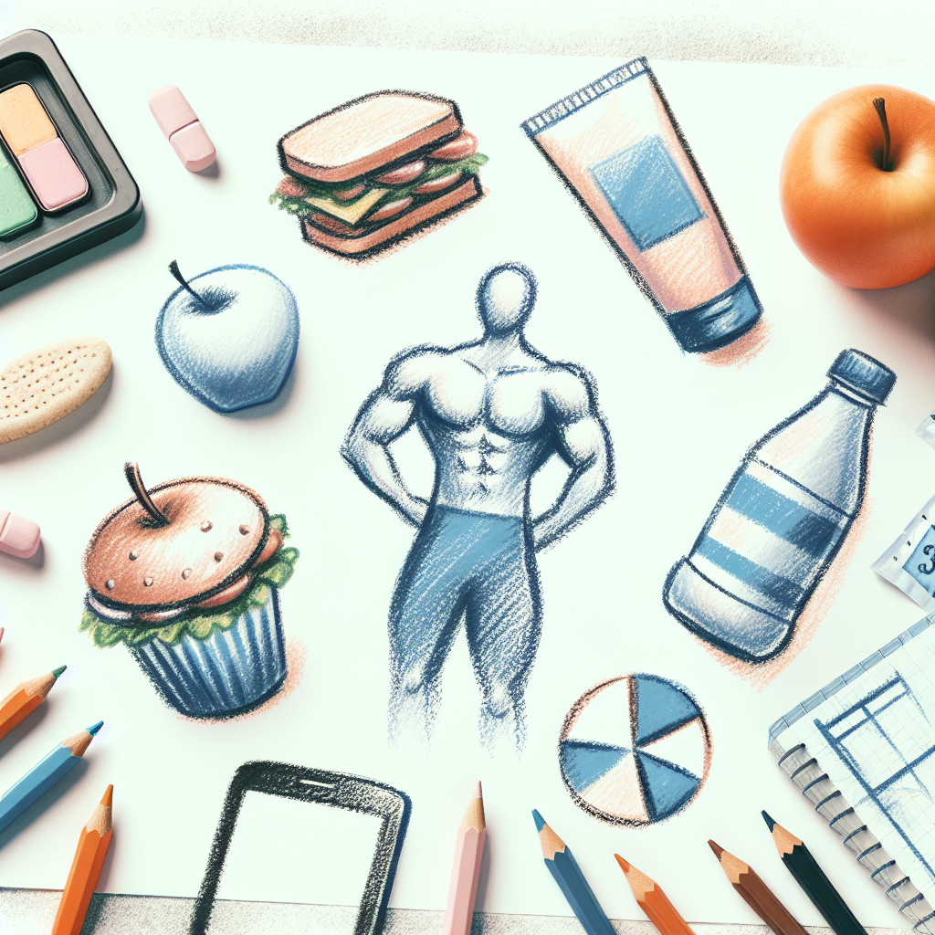 Pastelková ilustrace znázorňující téma: Diety a hubnutí