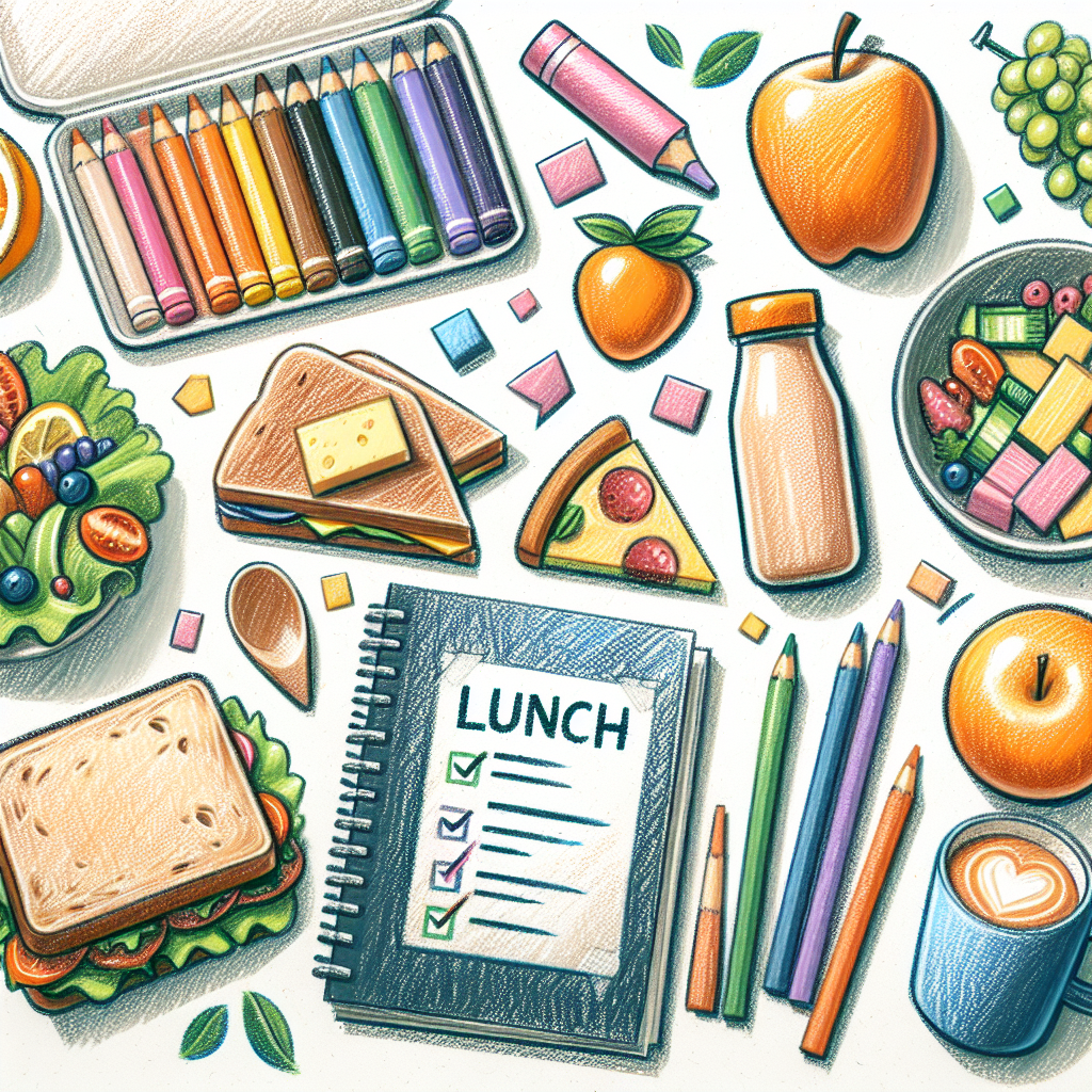 Pastelková ilustrace znázorňující téma: Stravování