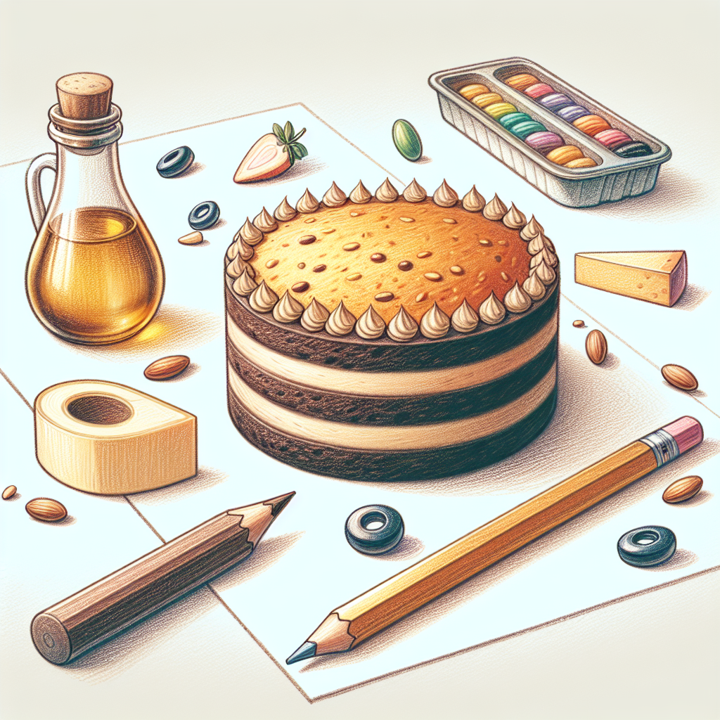 Pastelková ilustrace znázorňující téma: Dezerty