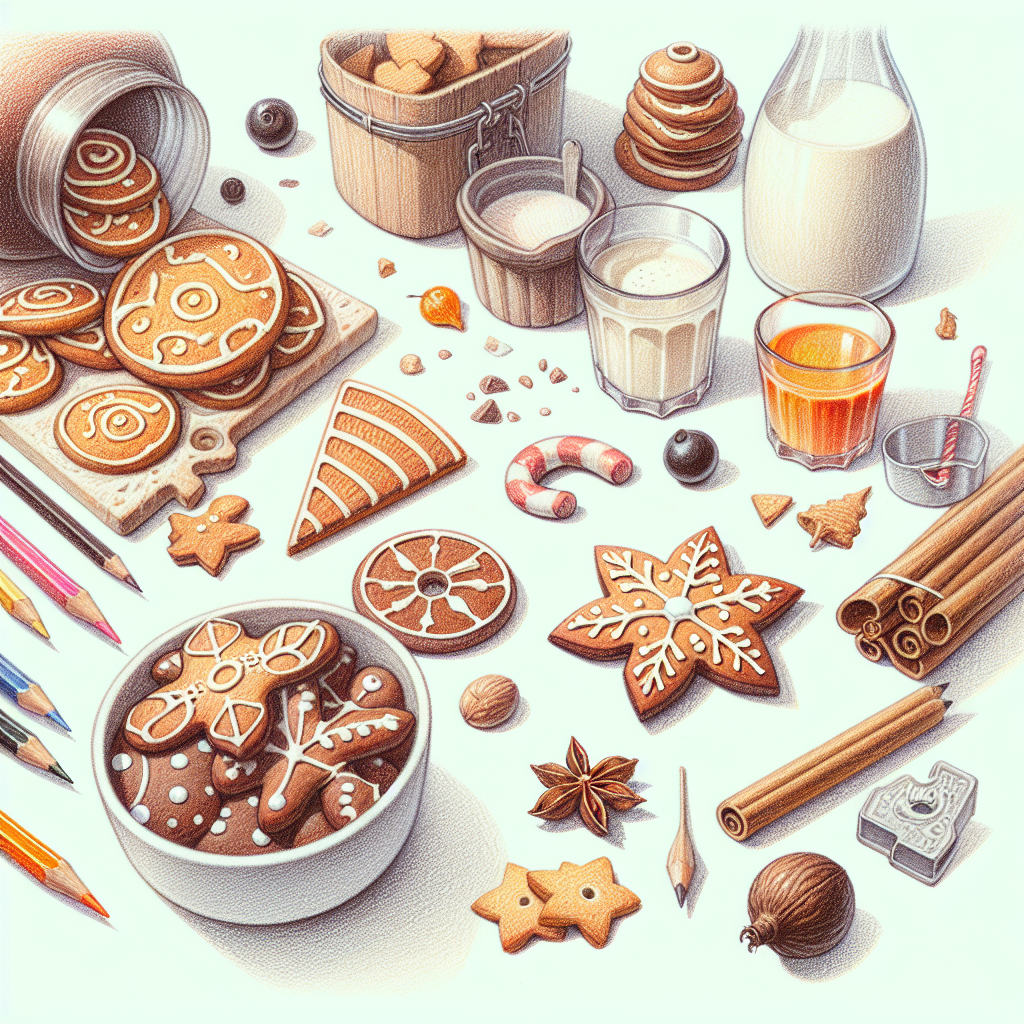 Pastelková ilustrace znázorňující téma: Recepty