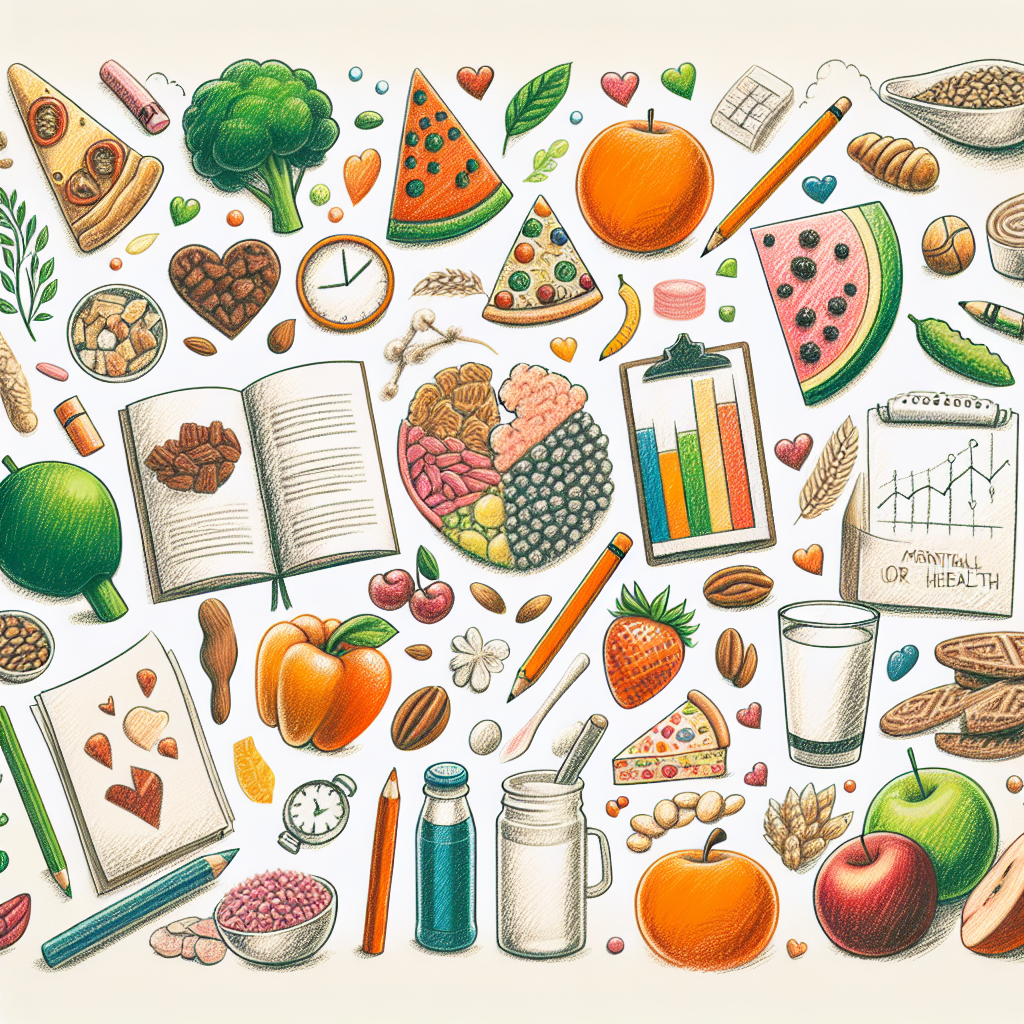 Pastelková ilustrace znázorňující téma: Zdravé stravování