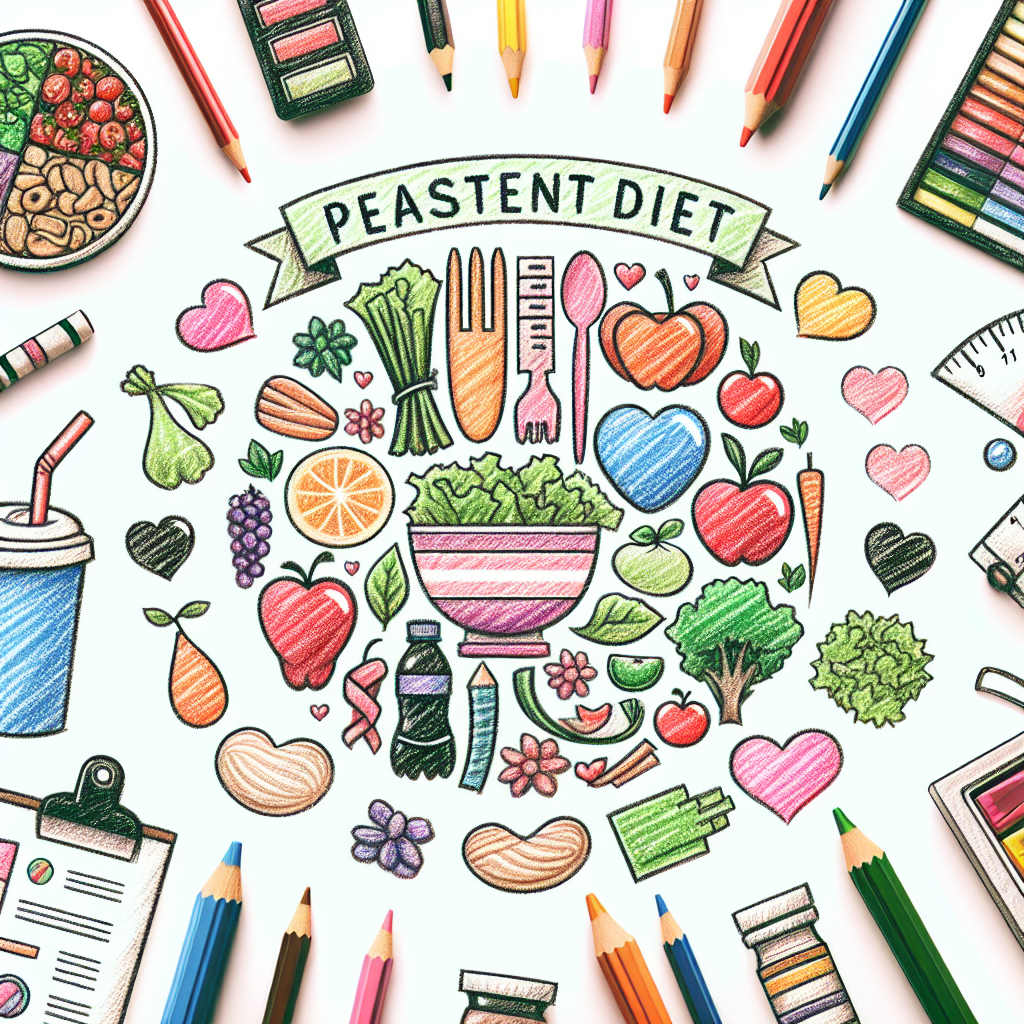 Pastelková ilustrace znázorňující téma: Zdravá výživa