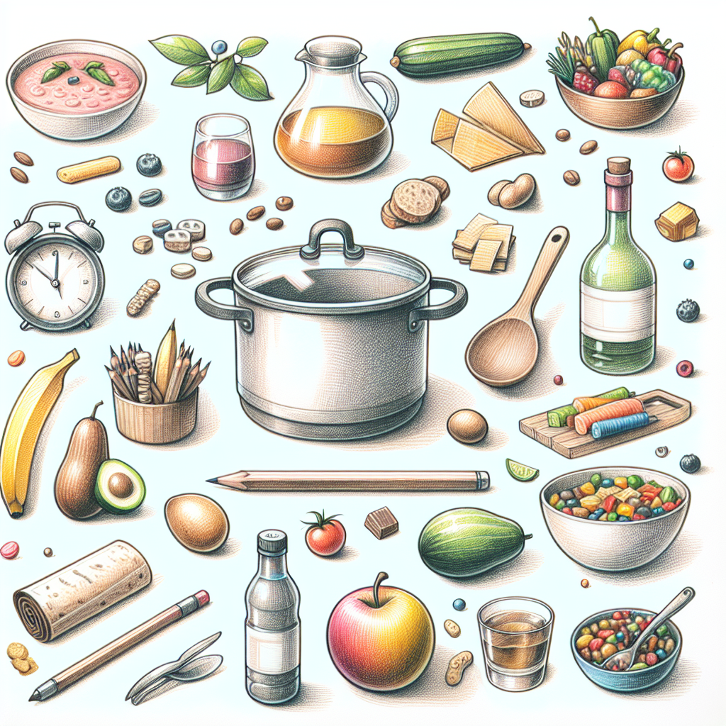 Pastelková ilustrace znázorňující téma: Vaření