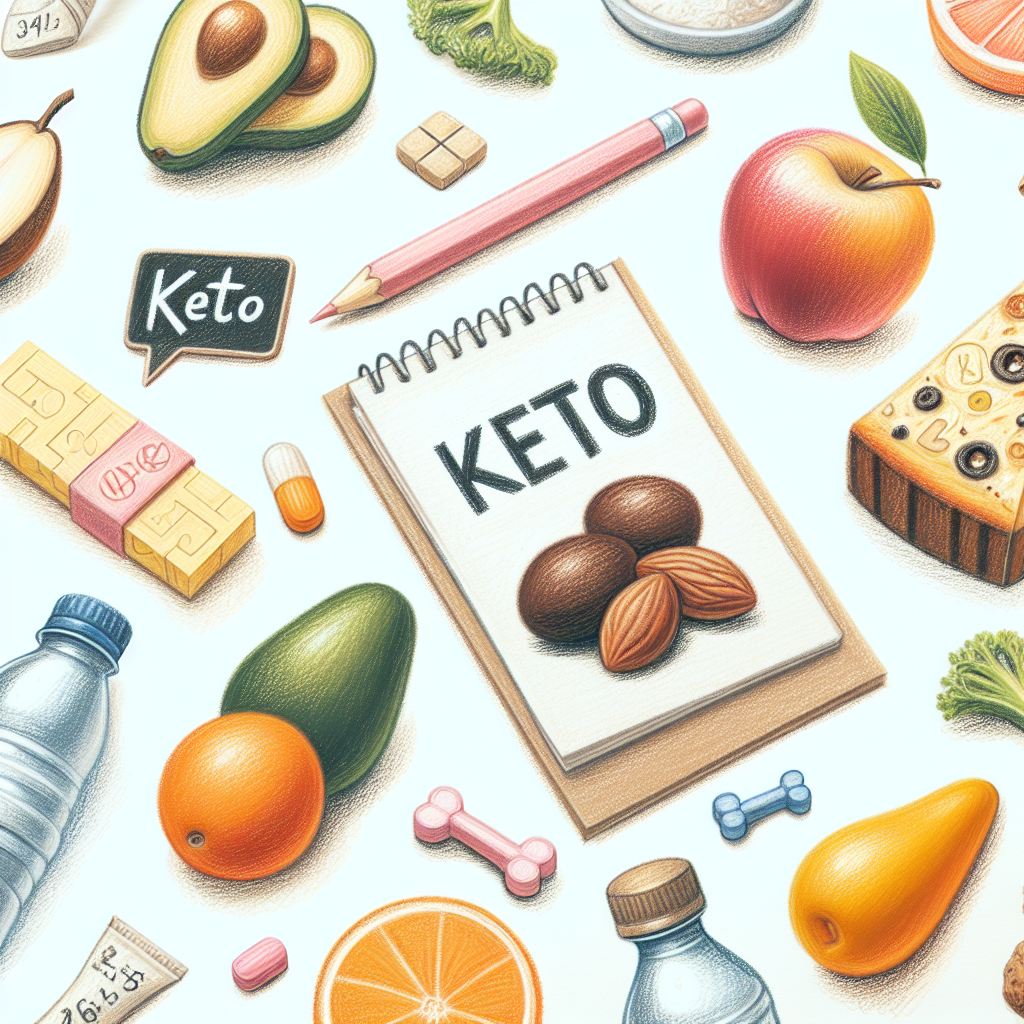 Pastelková ilustrace znázorňující téma: Keto dieta