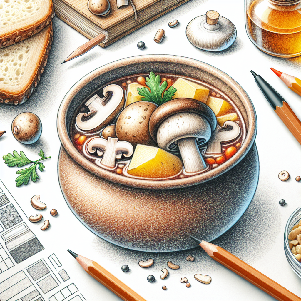 Pastelková ilustrace znázorňující téma: Recepty
