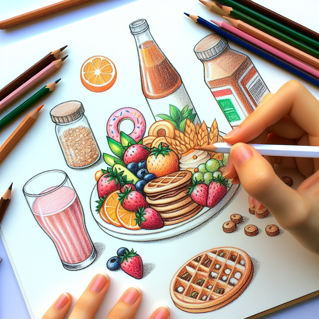 Pastelková ilustrace znázorňující téma: Recepty pro děti