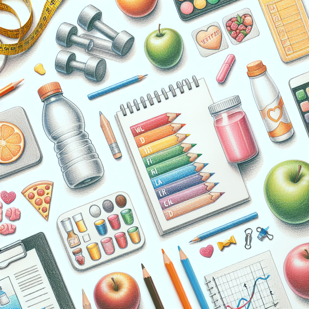 Pastelková ilustrace znázorňující téma: Diety a zdraví