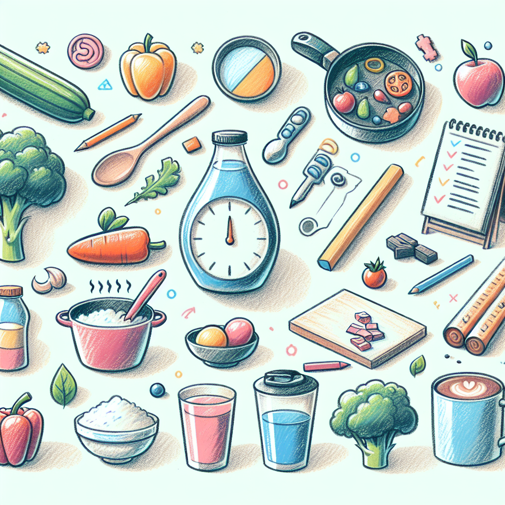 Pastelková ilustrace znázorňující téma: Recepty