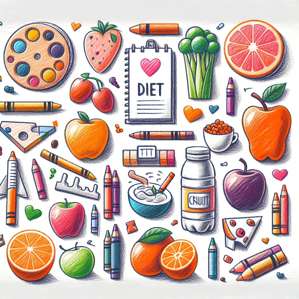 Pastelková ilustrace znázorňující téma: Stravování