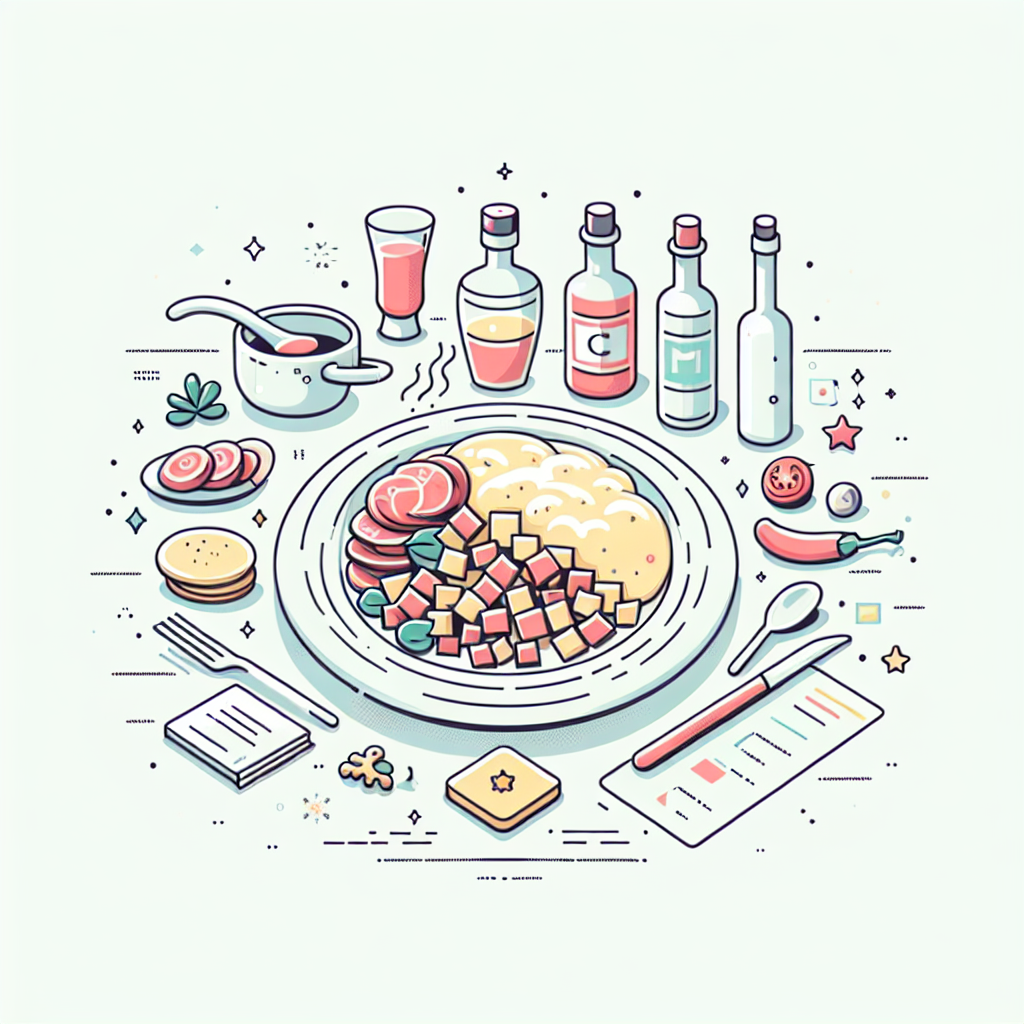 Pastelková ilustrace znázorňující téma: Česká kuchyně