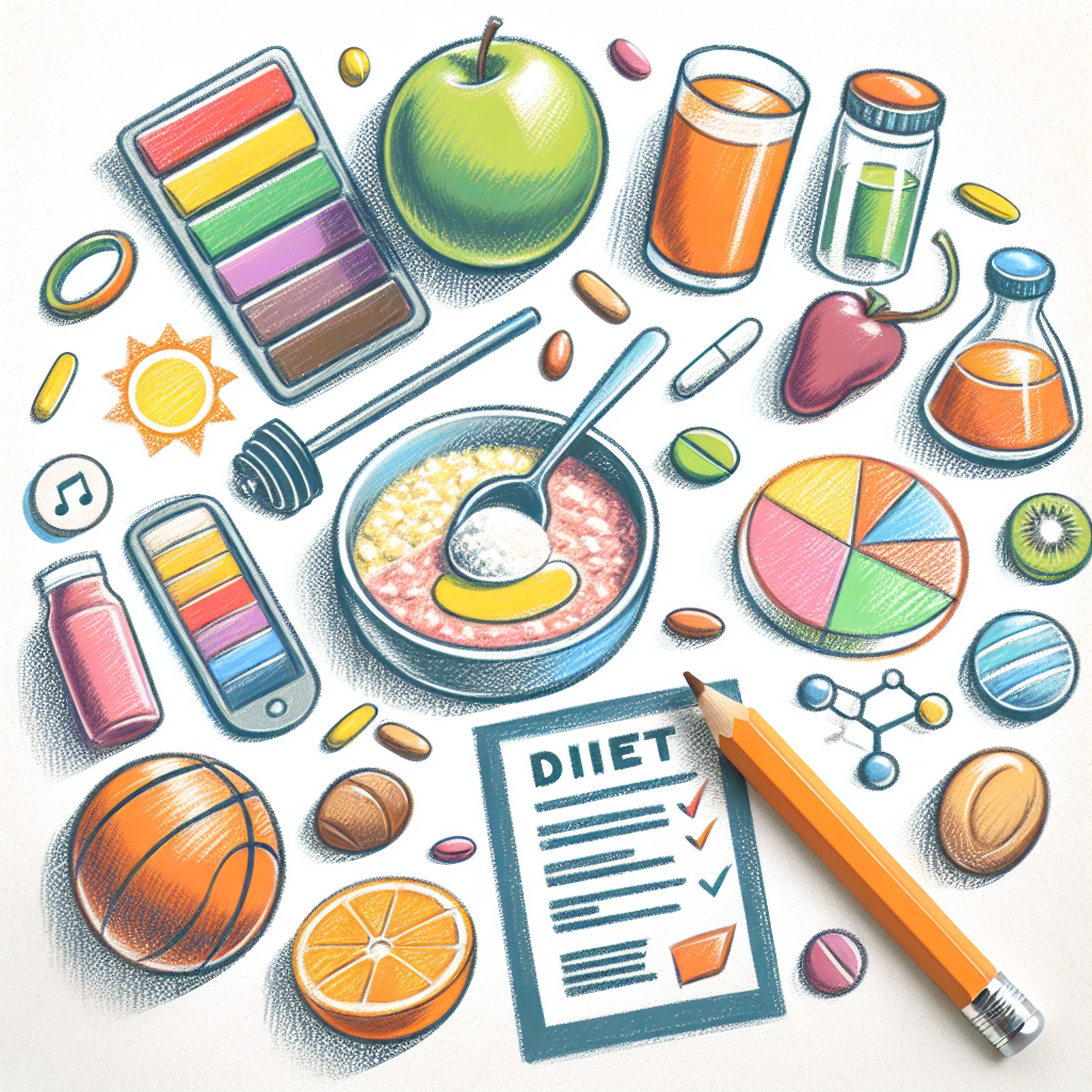 Pastelková ilustrace znázorňující téma: Výživa