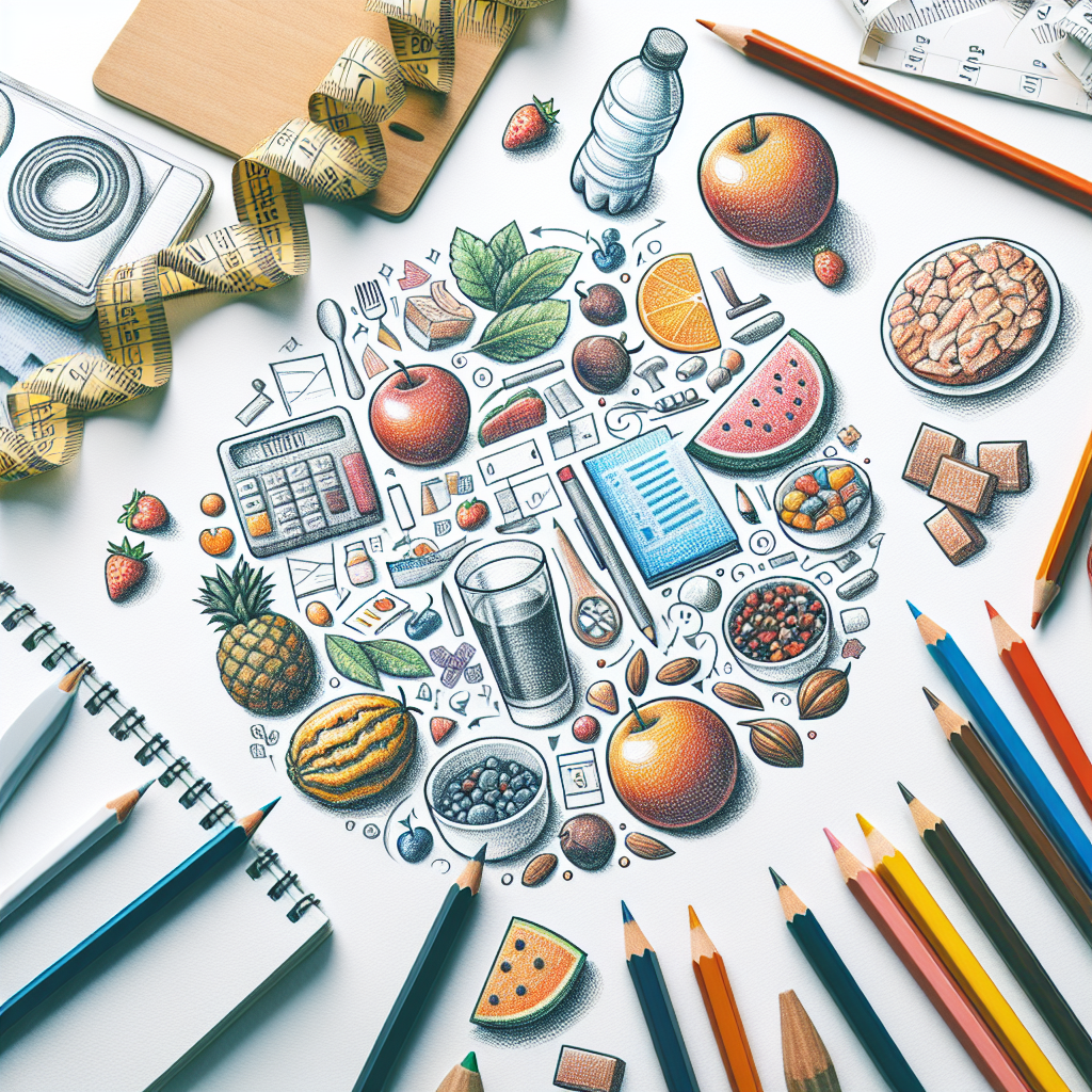 Pastelková ilustrace znázorňující téma: Hubnutí