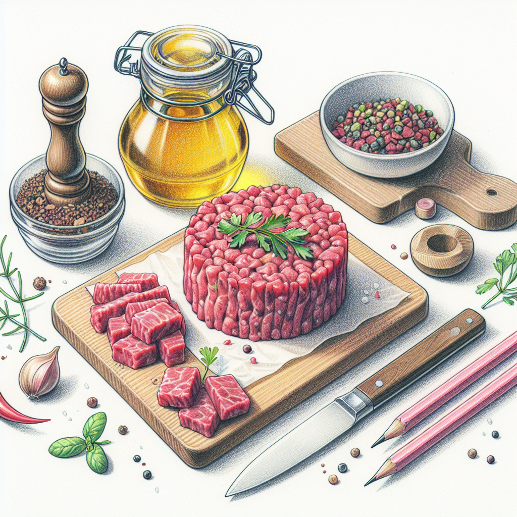 Pastelková ilustrace znázorňující téma: Gastronomie