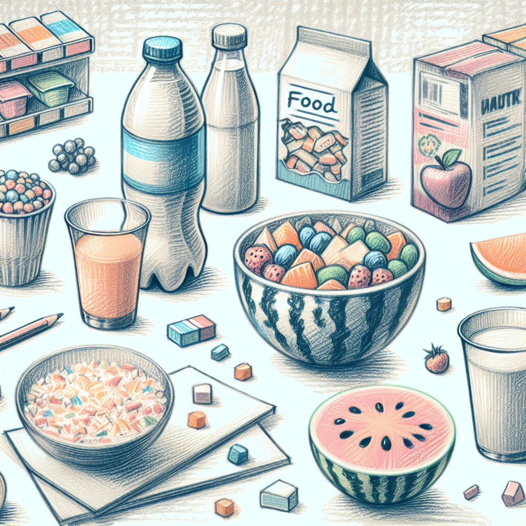 Pastelková ilustrace znázorňující téma: Zdravá strava