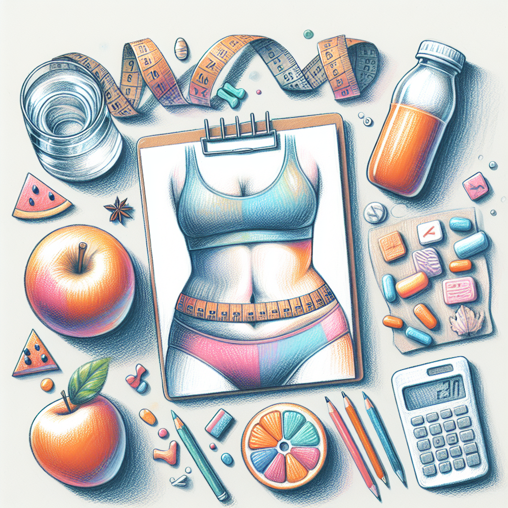 Pastelková ilustrace znázorňující téma: Diety