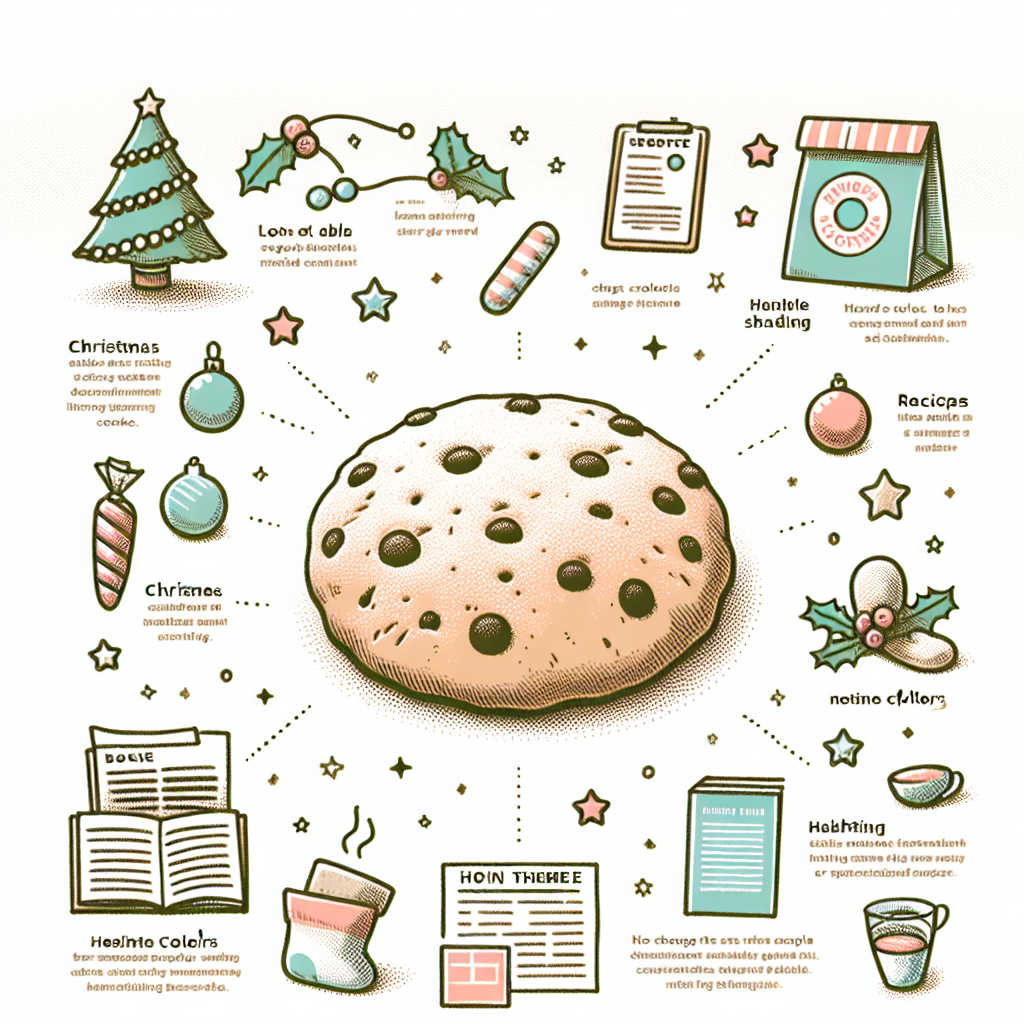 Pastelková ilustrace znázorňující téma: Vánoční recepty