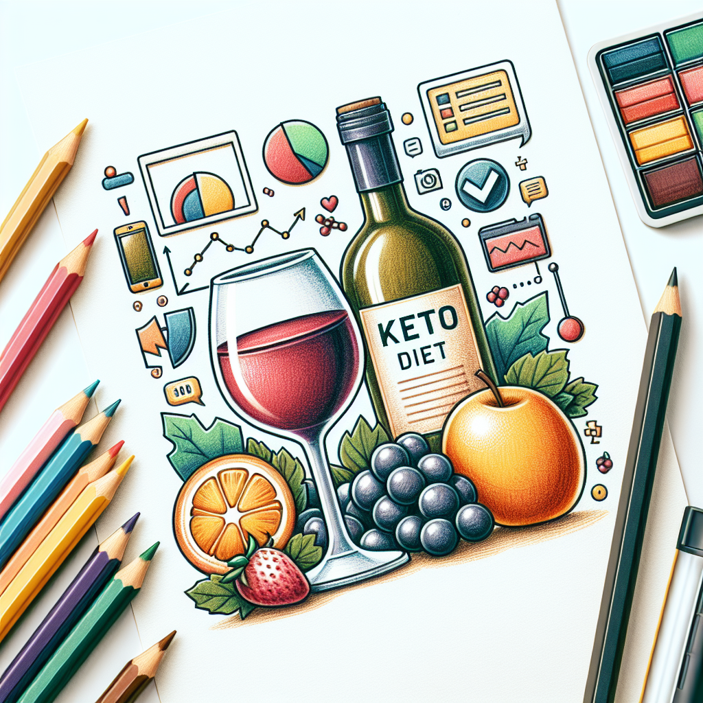 Pastelková ilustrace znázorňující téma: Keto dieta