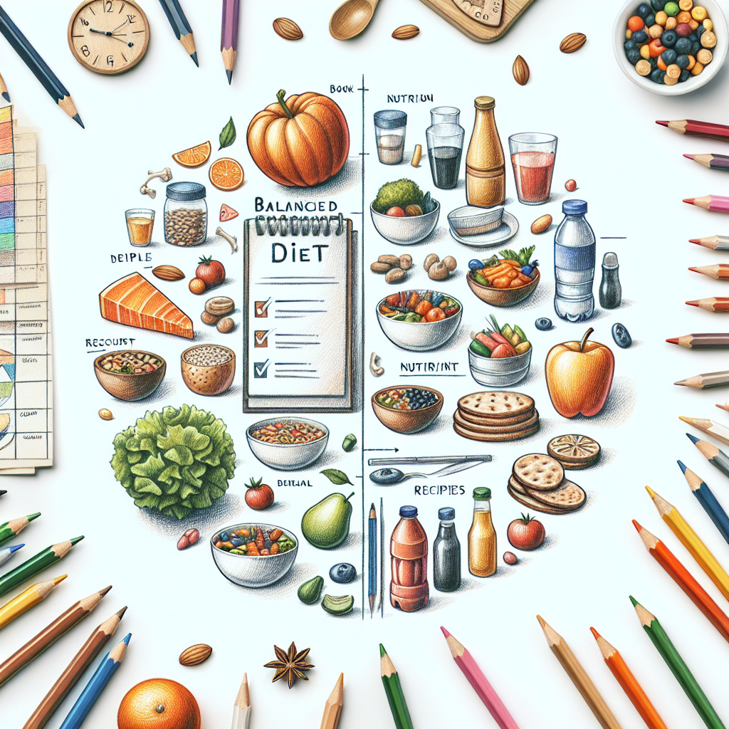 Pastelková ilustrace znázorňující téma: Výživa