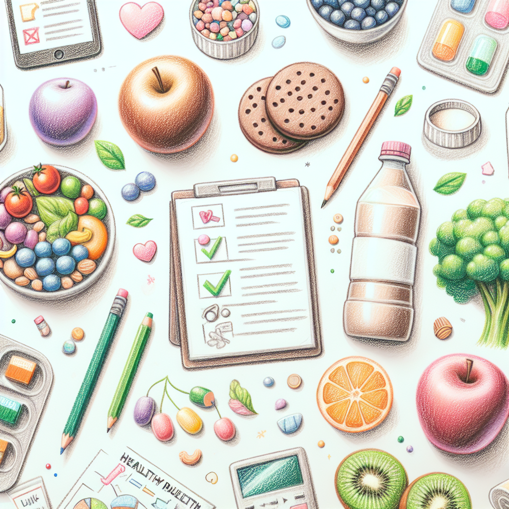 Pastelková ilustrace znázorňující téma: Zdravá strava