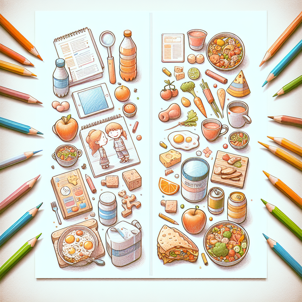 Pastelková ilustrace znázorňující téma: Dětská výživa