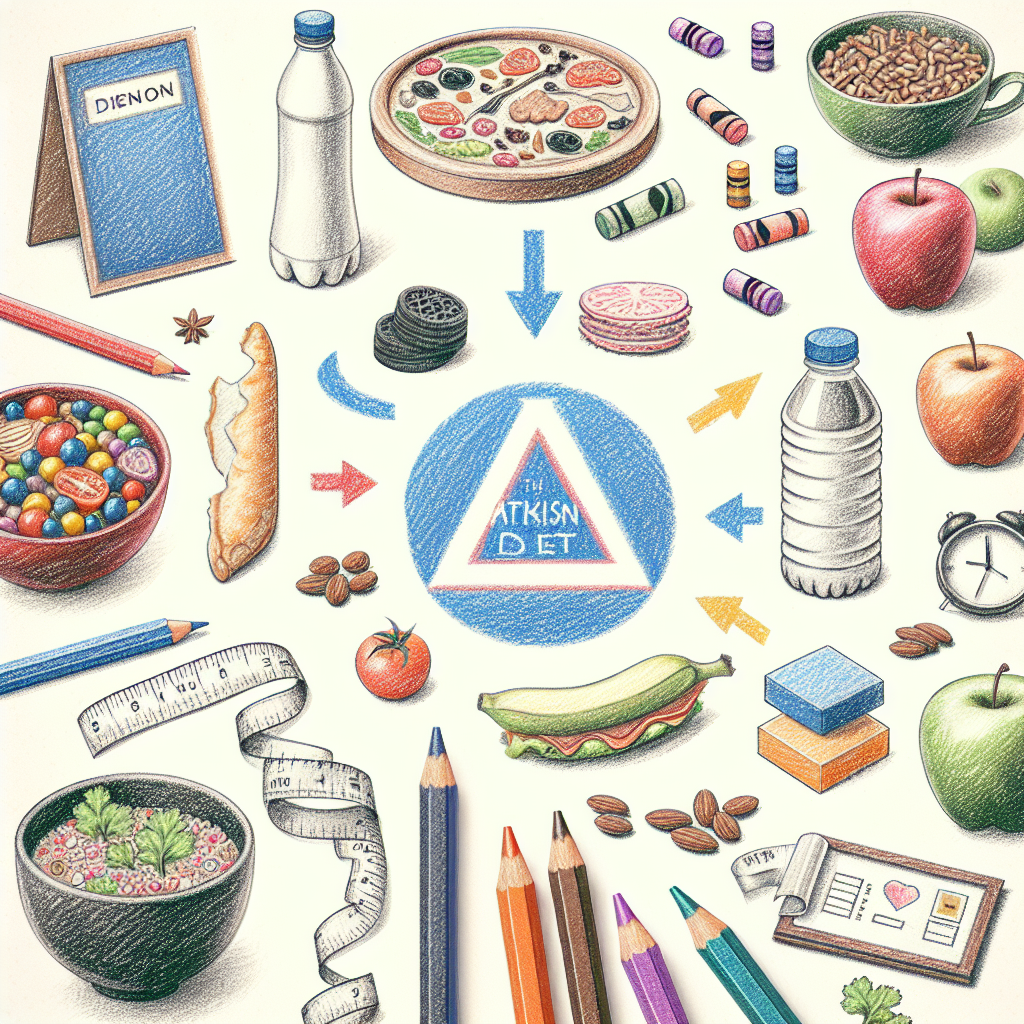 Pastelková ilustrace znázorňující téma: Diety