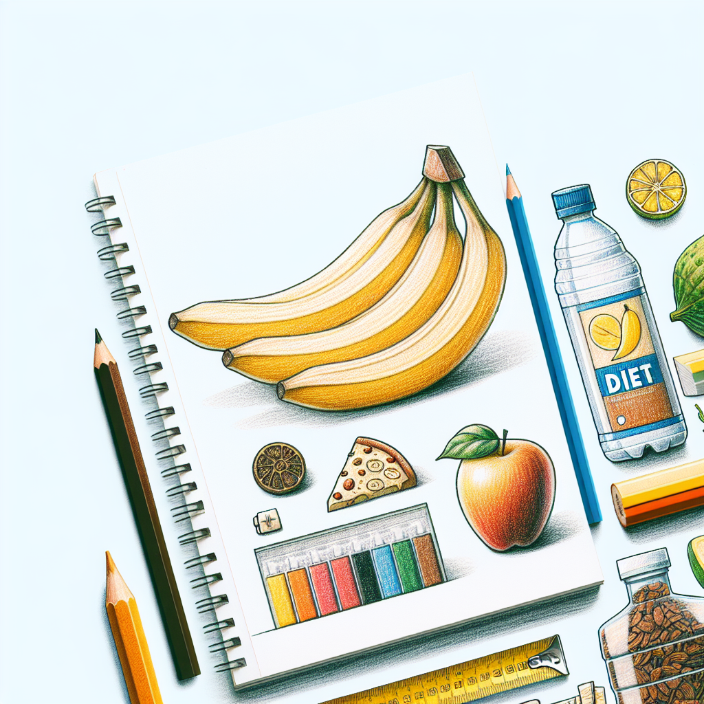 Pastelková ilustrace znázorňující téma: Diety